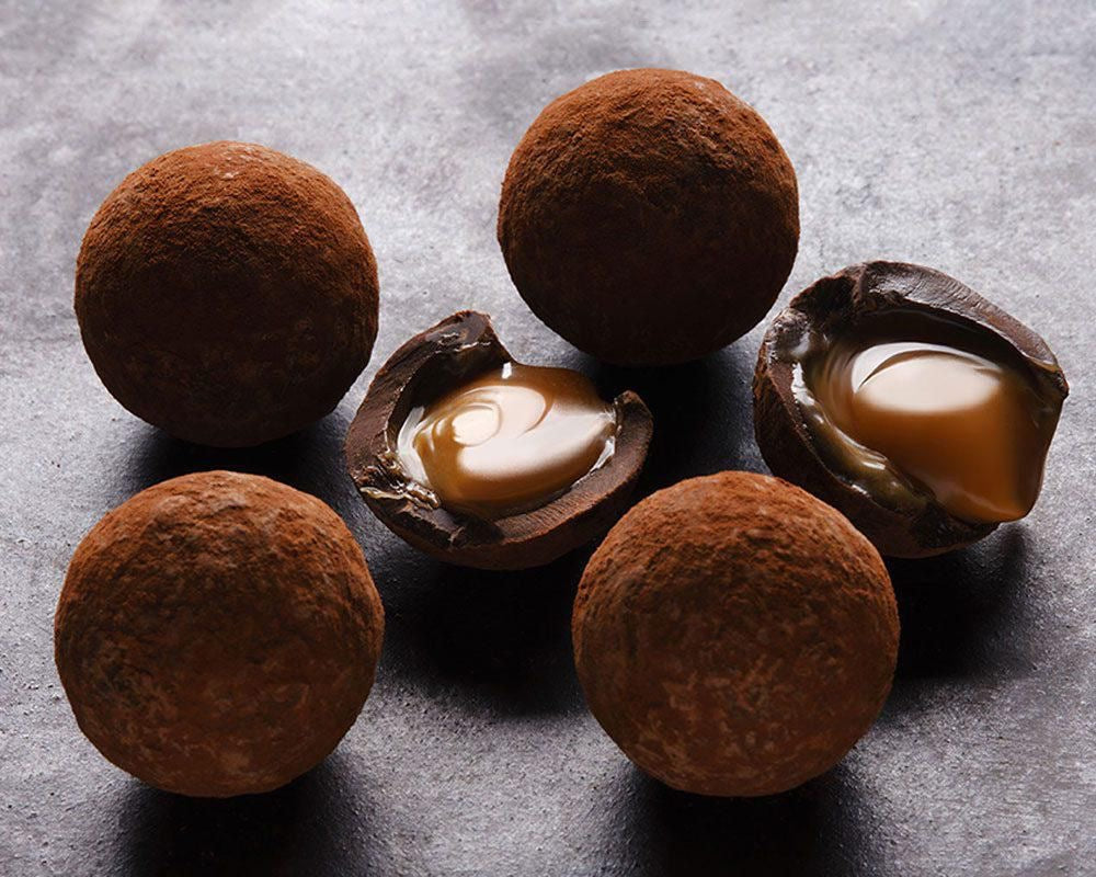 ترافل كراميل بملح البحر والشوكولاتة الداكنة- ‏Dark Sea Salt Caramel Chocolate Truffles