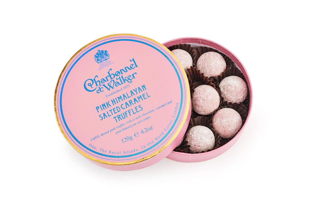 ترافلز شوكولاتة الكراميل المملح بملح الهملايا الوردي -Pink Himalayan Salted Caramel Chocolate Truffles