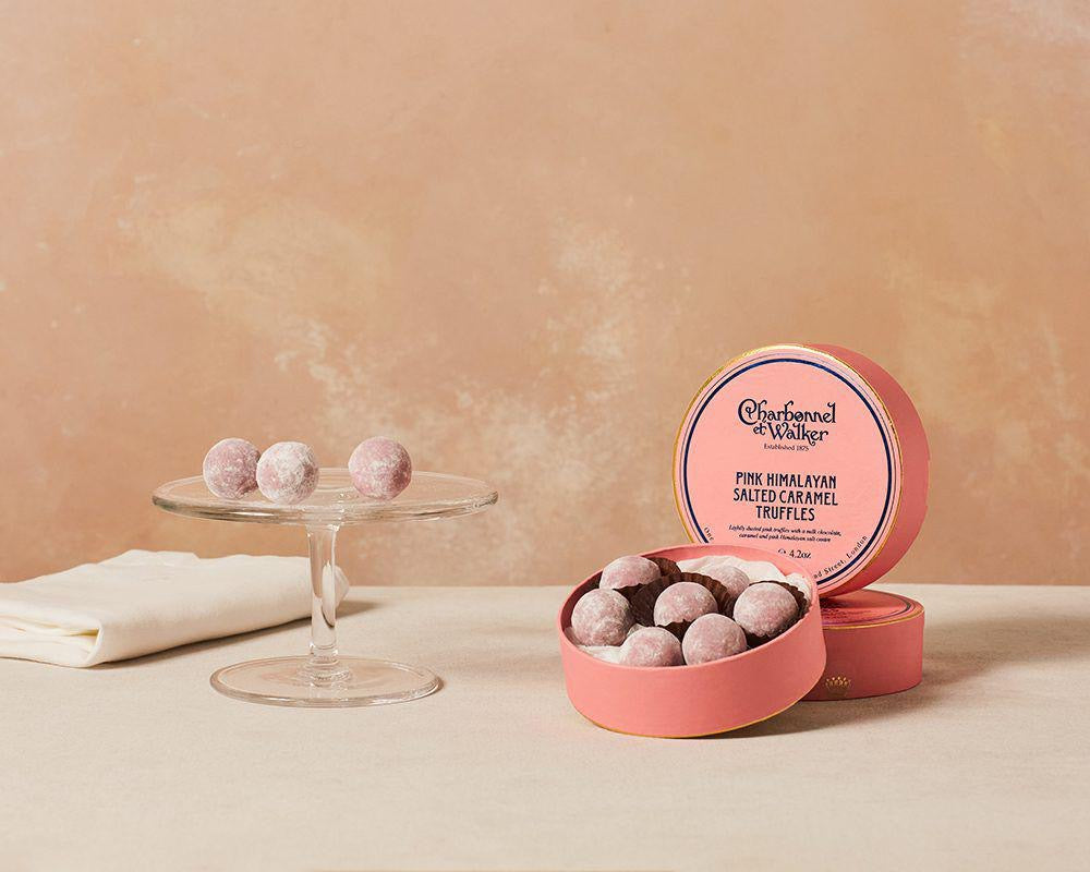 ترافلز شوكولاتة الكراميل المملح بملح الهملايا الوردي -Pink Himalayan Salted Caramel Chocolate Truffles