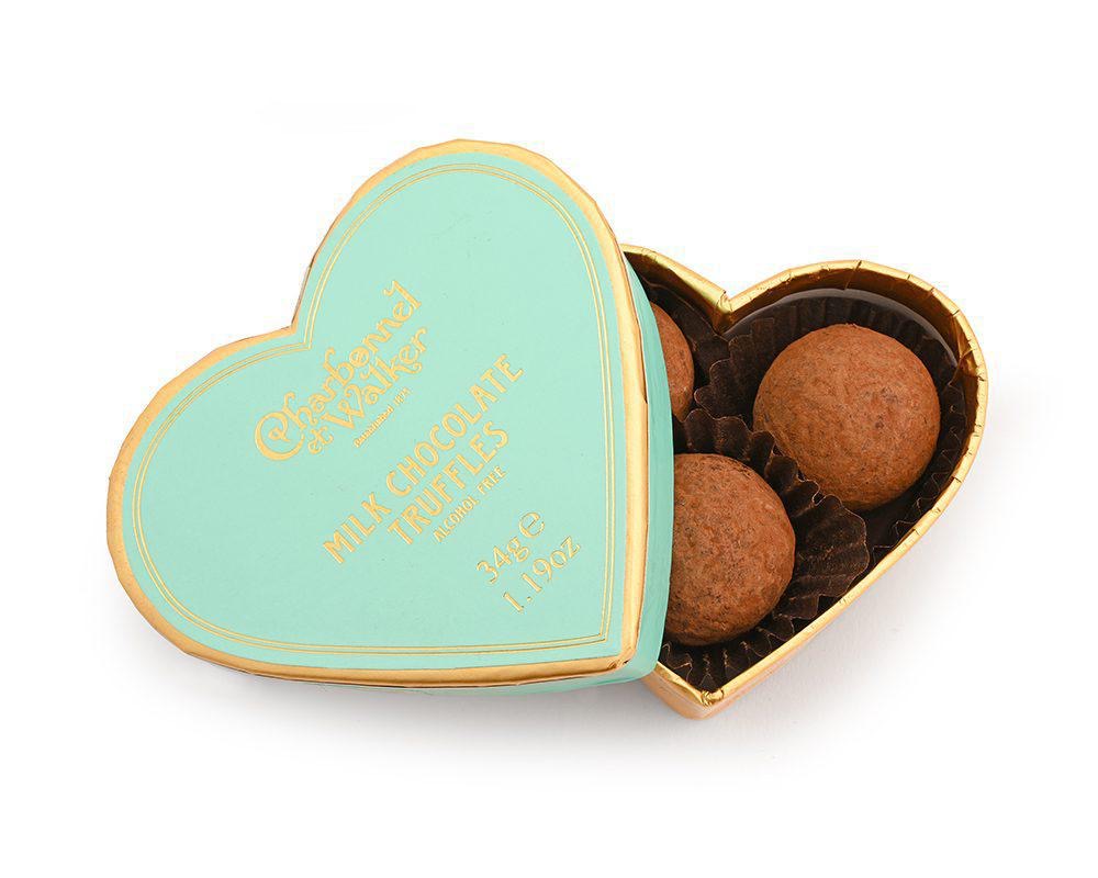 ميني قلب ترافل شوكولاتة بالحليب-‏Milk Chocolate Truffles Mini Heart